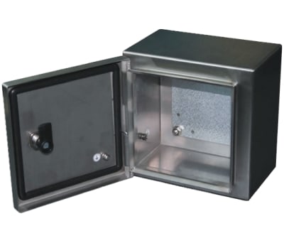 Product image for RS PRO 304 Stainless Steel Wall Box, IP66, 200mm x 300 mm x 400 mm