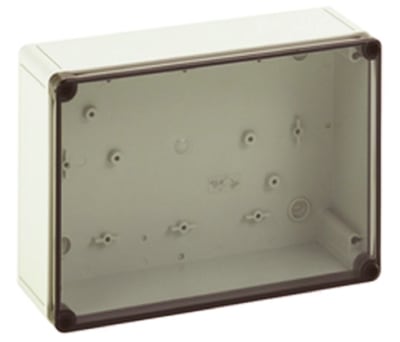 Product image for IP66 BOX WITH CLEAR LID,254X180X90MM