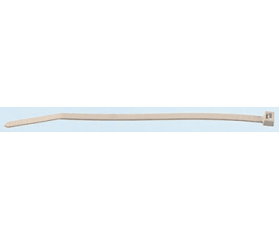 Product image for RS PRO White Nylon Cable Tie, 100mm x 2.5 mm