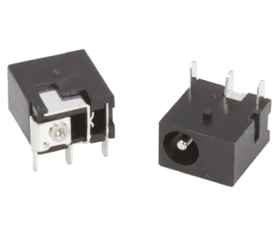 Product image for PCB mount DC power socket 1.3mm 1A 12V