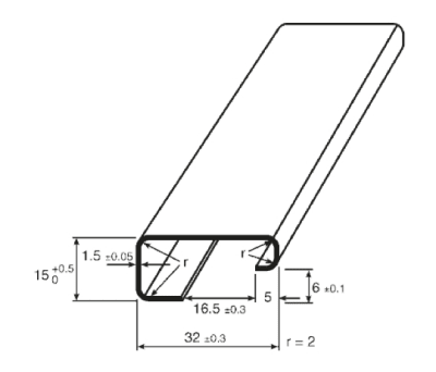 Product image for G type asymmetric punched DIN rail,1m