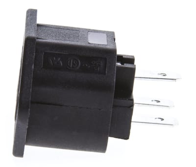 Product image for BLACK FLANGE FIXING SHUTTERED SOCKET,10A