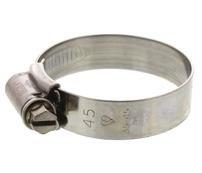 Product image for HI-GRIP Stainless Steel Slotted Hex Worm Drive, 13mm Band Width, 35mm - 45mm Inside Diameter