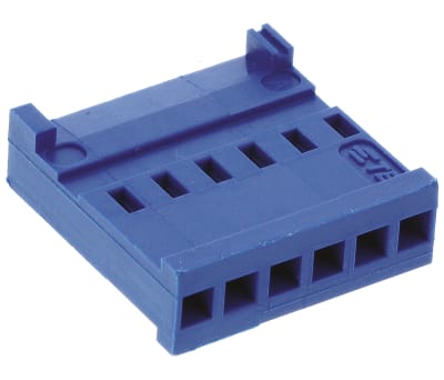 Product image for 6 way single row HE14 crimp socket shell