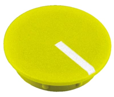 Product image for Yellow cap for push-on knob,19mm dia