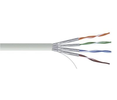 Product image for 4 pairs UFTP Cat6a  grey PVC100M