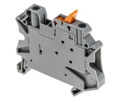 Product image for Phoenix Contact, UT 4-MTL-P/P, 500 V Knife Disconnect Terminal Block, Push In Termination