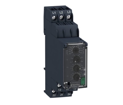 Product image for Schneider Electric Phase, Voltage Monitoring Relay With DPDT Contacts, 3 Phase, Overvoltage, Undervoltage