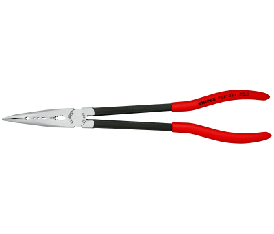 Product image for Knipex 280 mm Tool Steel Flat Nose Pliers With 70mm Jaw Length