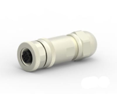 Product image for M12 FEMALE,4P GOLD D_CODE S SHIELDED PG7