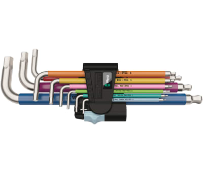 Product image for HEX KEY SET 1.5-10MM MULTICOLOUR