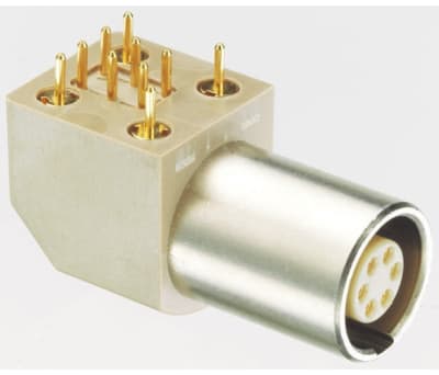 Product image for Lemo Solder Connector, 6 Contacts, Panel Mount