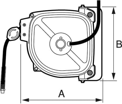 Product image for 15 M 8X12 ENCLOSED HOSE REEL