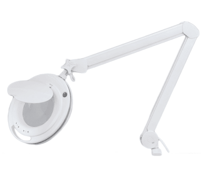 Product image for RS PRO LED Magnifying Lamp with Table Clamp Mount, 3dioptre, 125mm Lens Dia., 125mm Lens