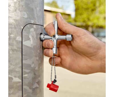 Product image for Knipex Diecast Zinc 3 way Control Cabinet Key