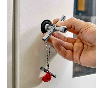 Product image for Knipex Diecast Zinc 3 way Control Cabinet Key