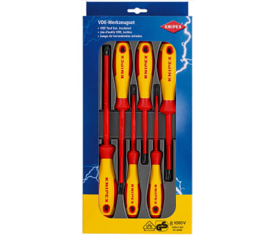 Product image for Knipex 1000V Phillips; Slotted Screwdriver Set 6 Piece