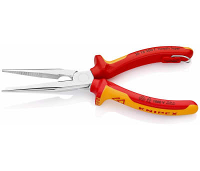 Product image for Knipex 200 mm Chrome Vanadium Steel Long Nose Pliers With 73mm Jaw Length