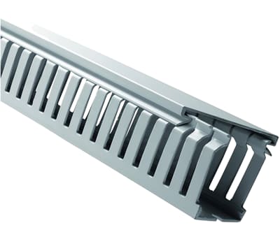 Product image for Grey DIN Panel Trunking W37.5XH50