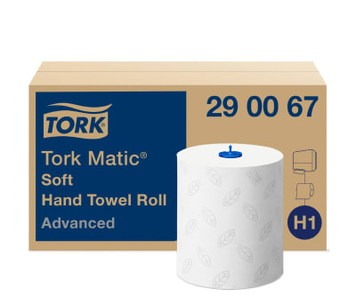 Product image for Tork Matic Soft Hand Towel Roll Advanced Rolled White 190 x 190mm Paper Towel 2 ply, 1 (Roll) Sheets