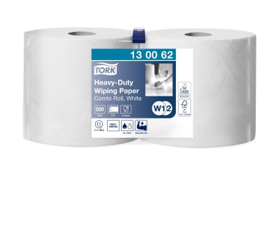 Product image for TORK HEAVY-DUTY WIPING PAPER WHITE 2X170