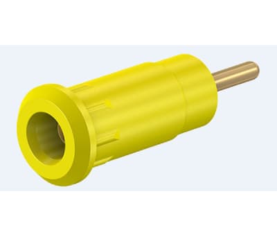 Product image for 2mm press-in socket, yellow