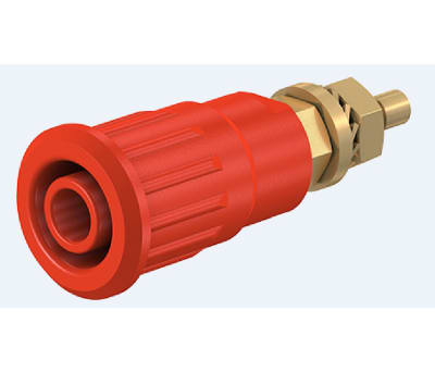 Product image for 4mm press-in socket, red