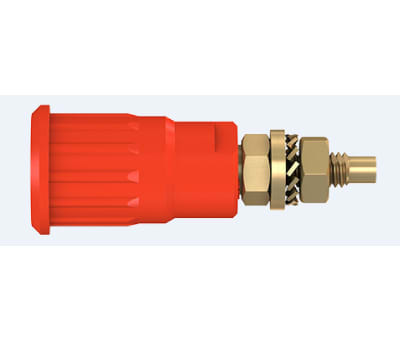 Product image for 4mm press-in socket, red