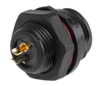 Product image for 2W front mount  cable socket IP68 13A