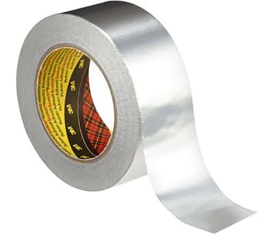 Product image for 3M 3M 431 Conductive Aluminium Tape 0.08mm, W.25mm, L.55m