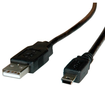 Product image for ROLINE USB 2.0 , A - 5-PIN MINI, M/M, 3M