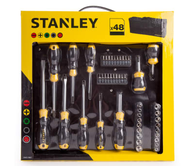 Product image for Stanley 48PC Screwdriver/Socket Set+Bag