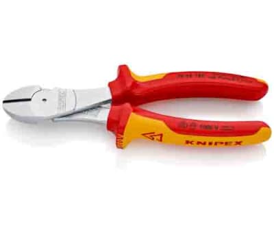 Product image for Knipex VDE/1000V Insulated 180 mm Diagonal Cutters