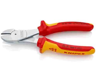 Product image for Knipex VDE/1000V Insulated 180 mm Diagonal Cutters