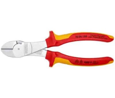 Product image for Knipex VDE/1000V Insulated 180 mm Diagonal Cutters