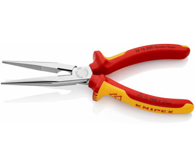 Product image for Knipex 200 mm Vanadium Steel Long Nose Pliers With 73mm Jaw Length