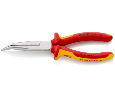 Product image for Knipex 200 mm Vanadium Steel Long Nose Pliers With 73mm Jaw Length