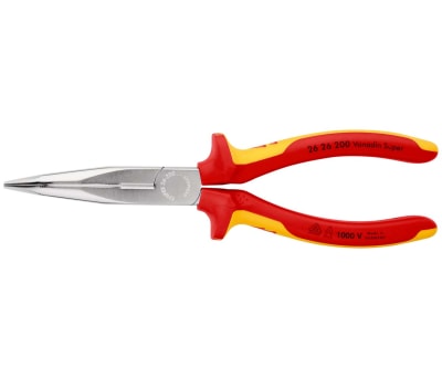 Product image for Knipex 200 mm Vanadium Steel Long Nose Pliers With 73mm Jaw Length