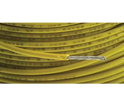 Product image for Wire 22 AWG 300V UL1061 Yellow 30m