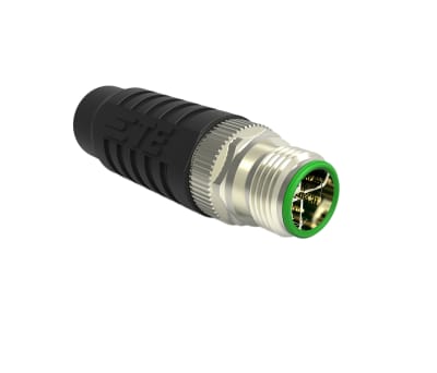 Product image for TE Connectivity Circular Connector, 8 contacts Cable Mount M12 Plug, Crimp IP67