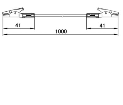 Product image for TEST LEADS BOTH ENDS CROCODILE 1000MM