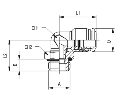 Product image for SWIVEL MALE ELBOW - BSPP 4-1/8