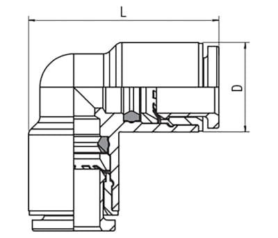 Product image for ELBOW CONNECTOR 4MM