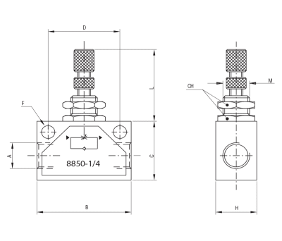 Product image for IN LINE FLOW REGULATOR 1/4