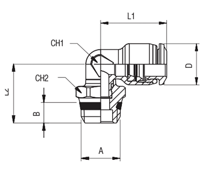 Product image for SWIVEL MALE ELBOW - BSPT 10-3/8