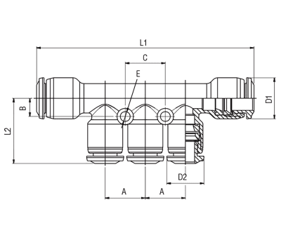 Product image for PUSH IN MANIFOLD  10-8