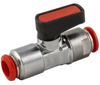 Product image for PUSH IN CONNECTION BALL VALVE 6MM