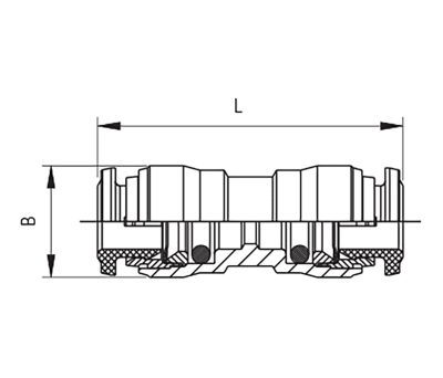 Product image for STAINLESS STEEL EQUAL CONNECTOR 8MM