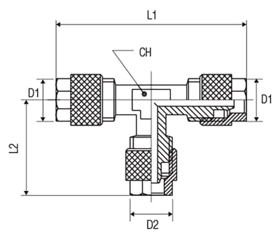 Product image for TEE CONNECTOR 6/4