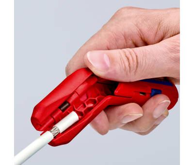 Product image for Knipex Cable Stripper for use with 3 x 1.5 mm² → 5 x 2.5 mm² Cable, All Common Round, CAT 5 - 7, Coax Cable,